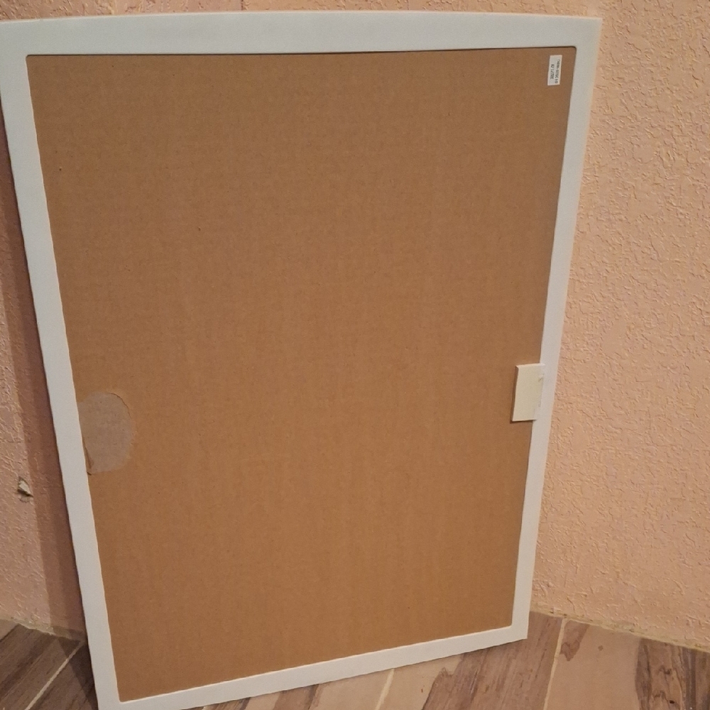 White Framed Cork Board - Picture 2 of 2